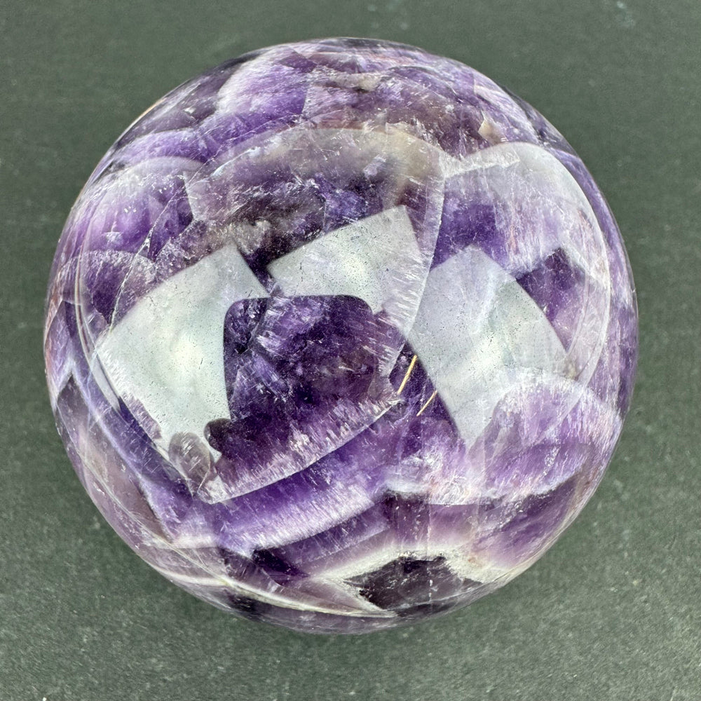 Chevron Amethyst sphere
