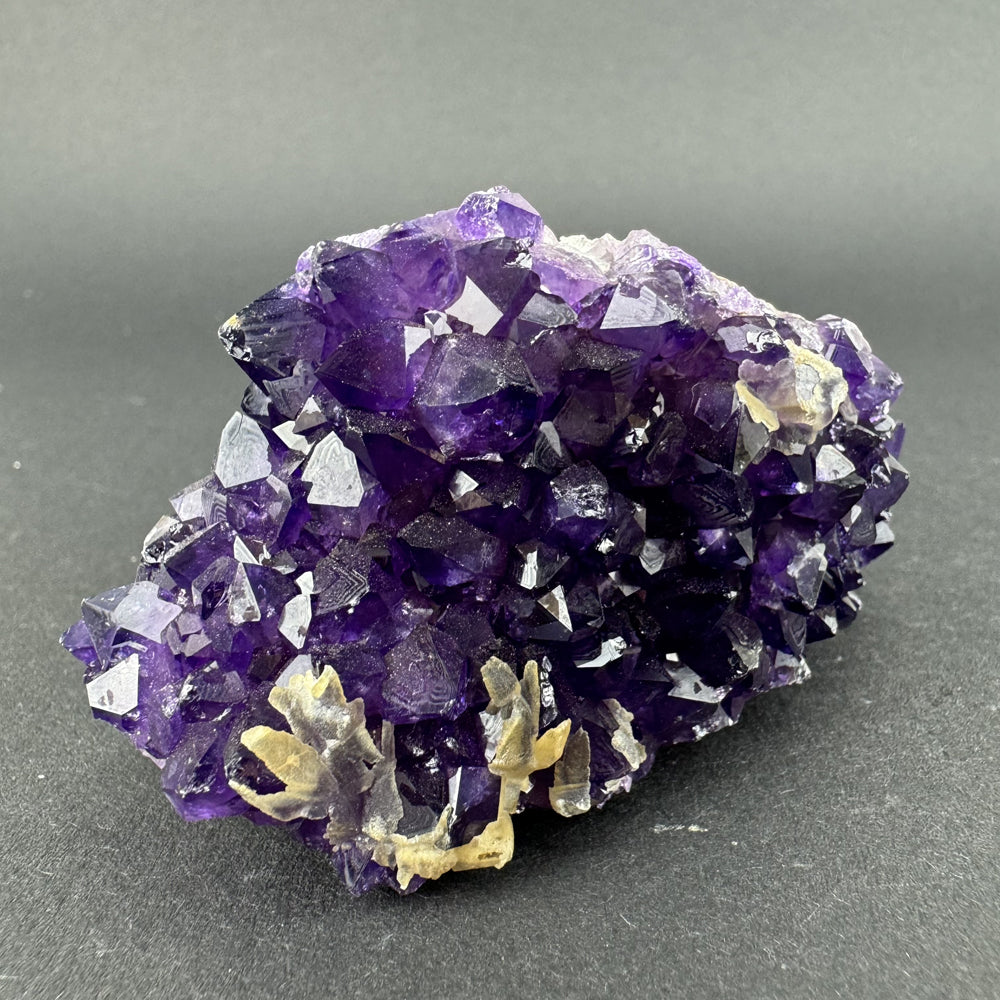 Amethyst with Calcite