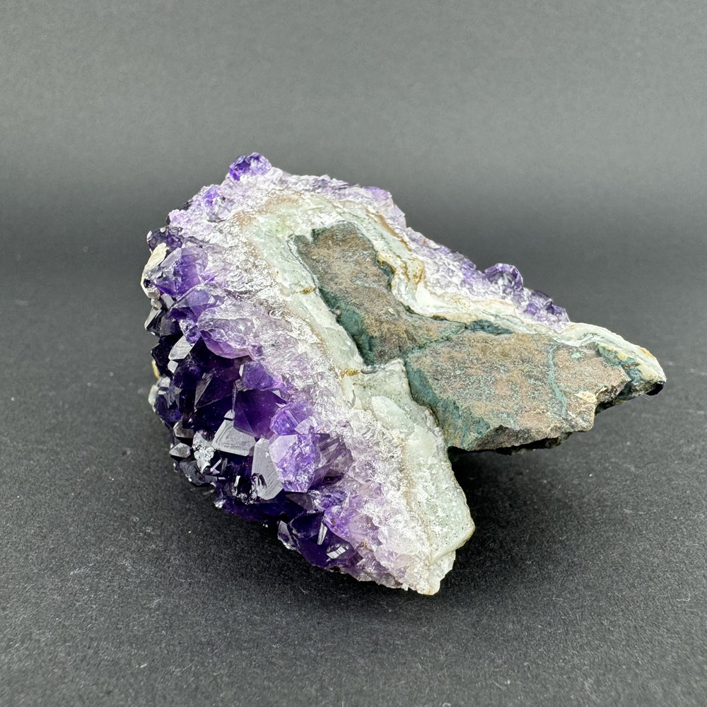 Amethyst with Calcite