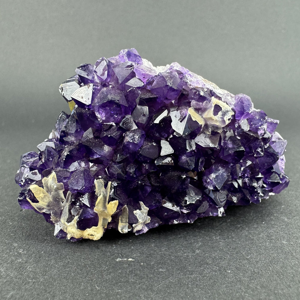 Amethyst with Calcite