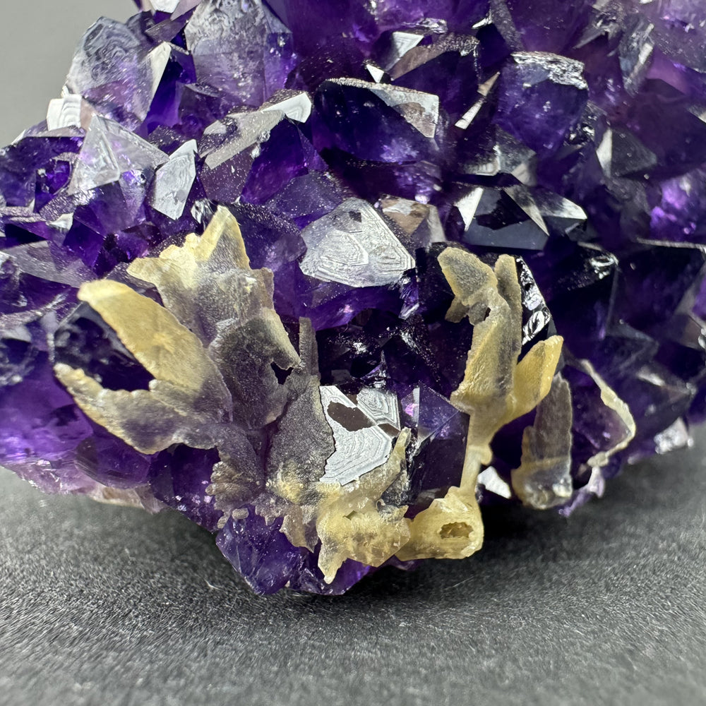 Amethyst with Calcite