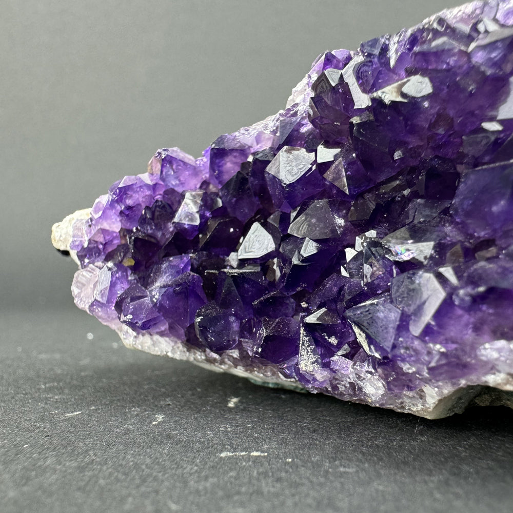 Amethyst with Calcite