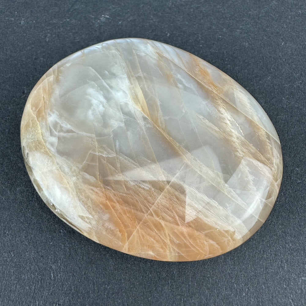 Moonstone palm stone