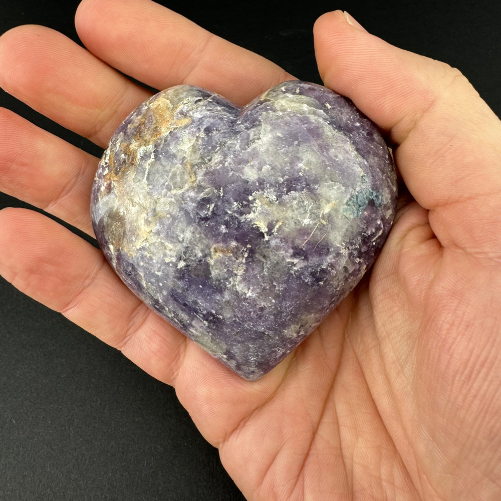 Lepidolite heart