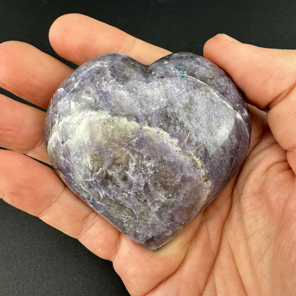 Lepidolite heart