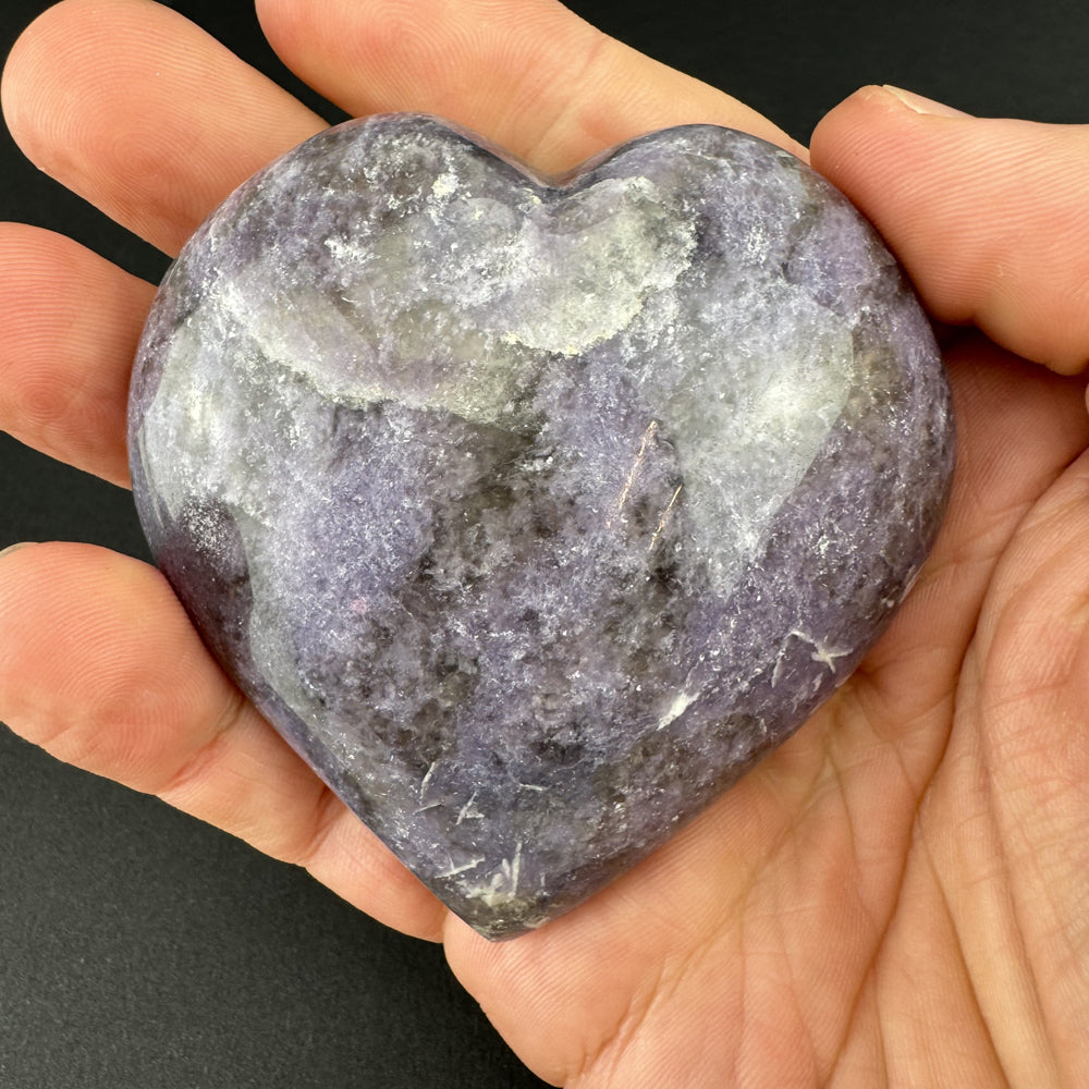 Lepidolite heart