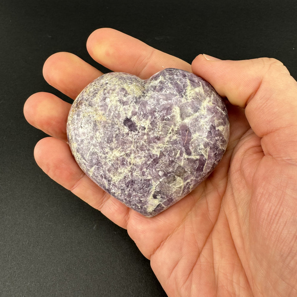 Lepidolite heart