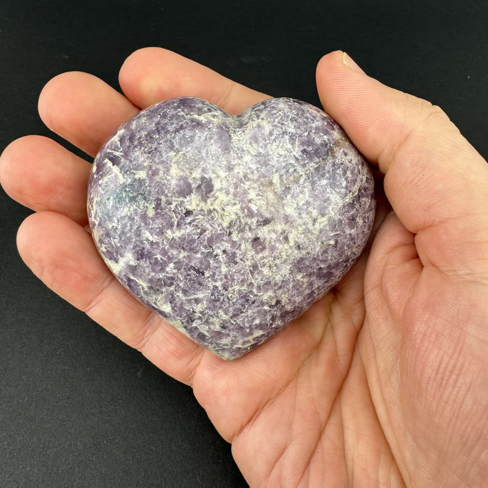 Lepidolite heart