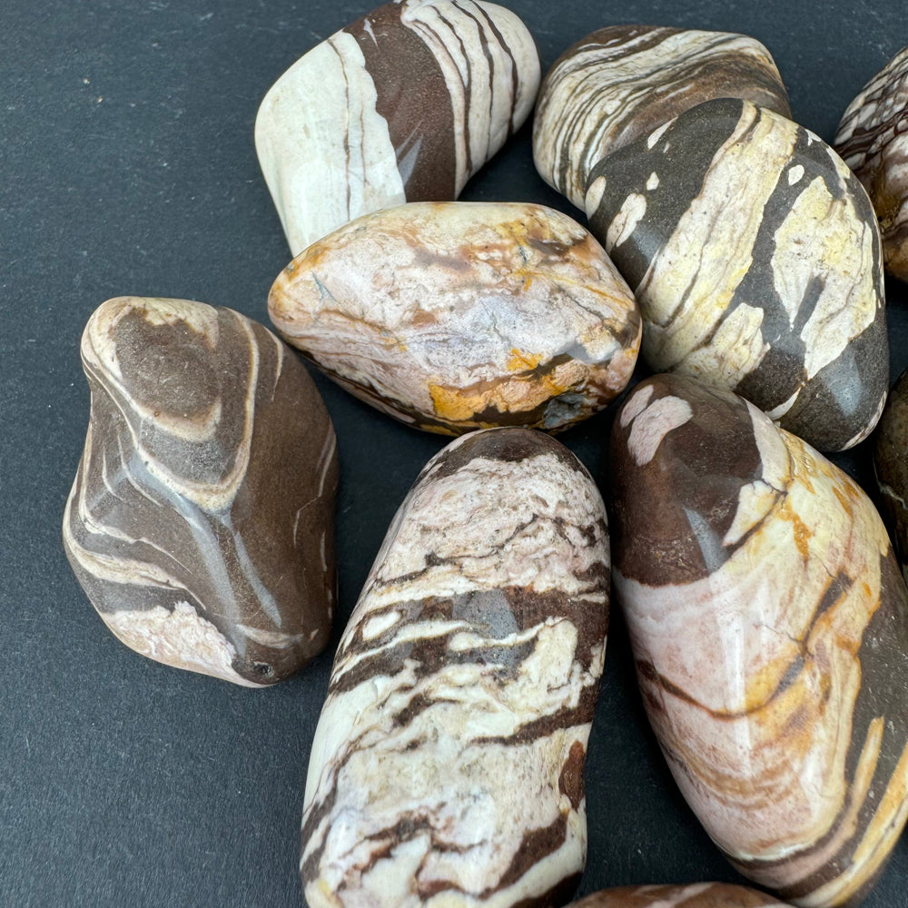 Zebra Jasper tumbled stone