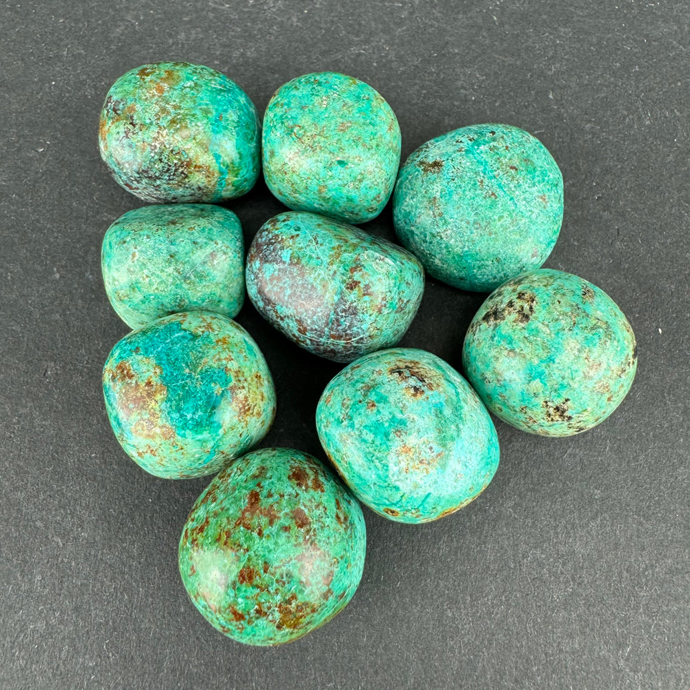 Chrysocolla tumbled stone