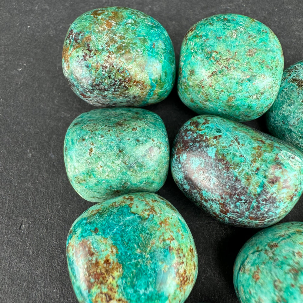 Chrysocolla tumbled stone