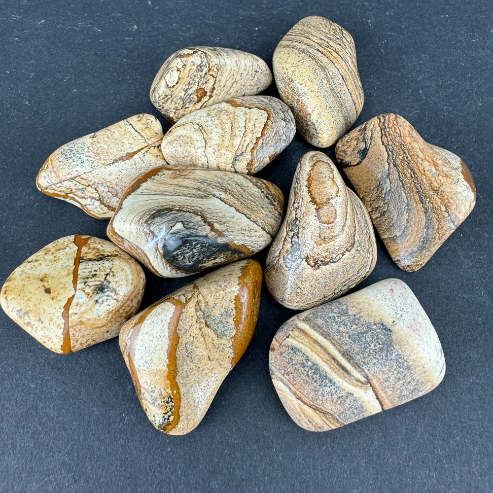 Landscape Jasper tumbled stone