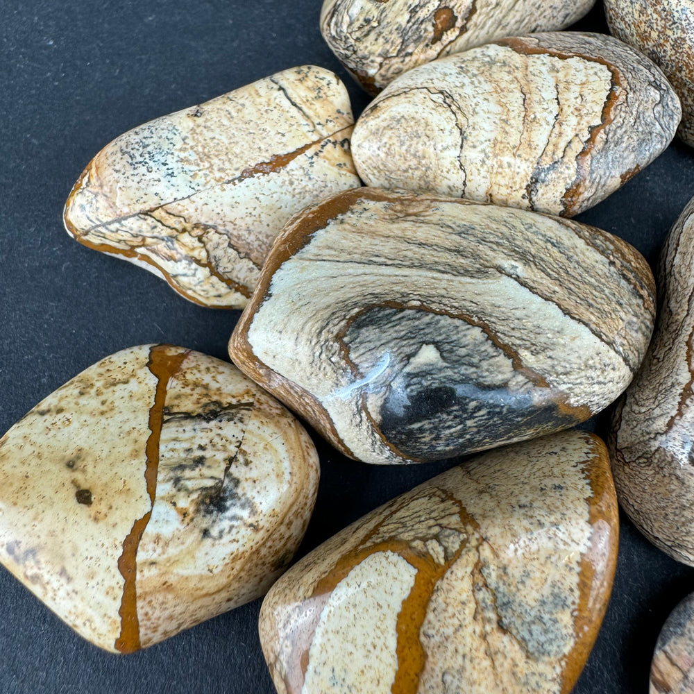 Landscape Jasper tumbled stone