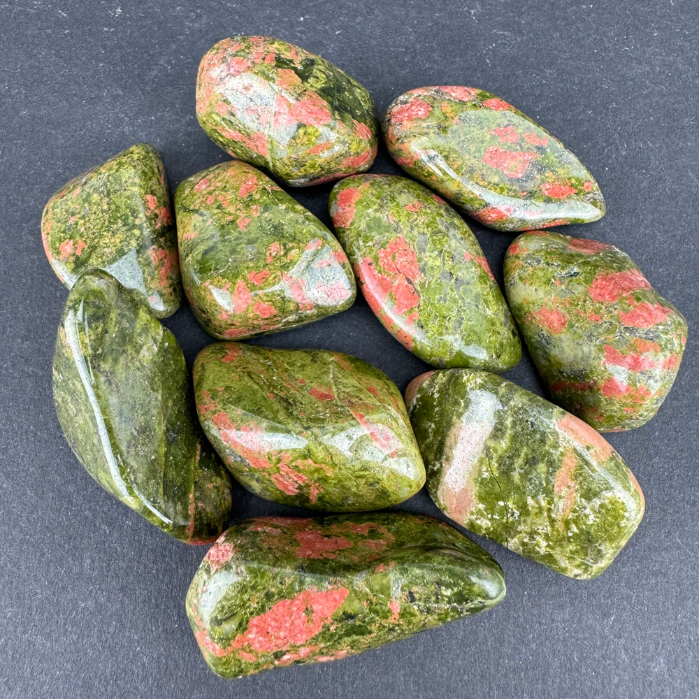 Unakite tumbled stone