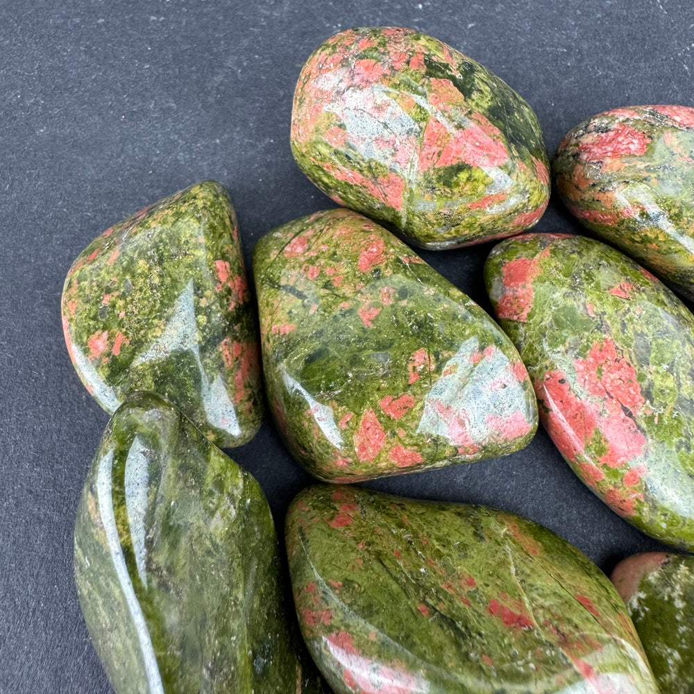 Unakite tumbled stone