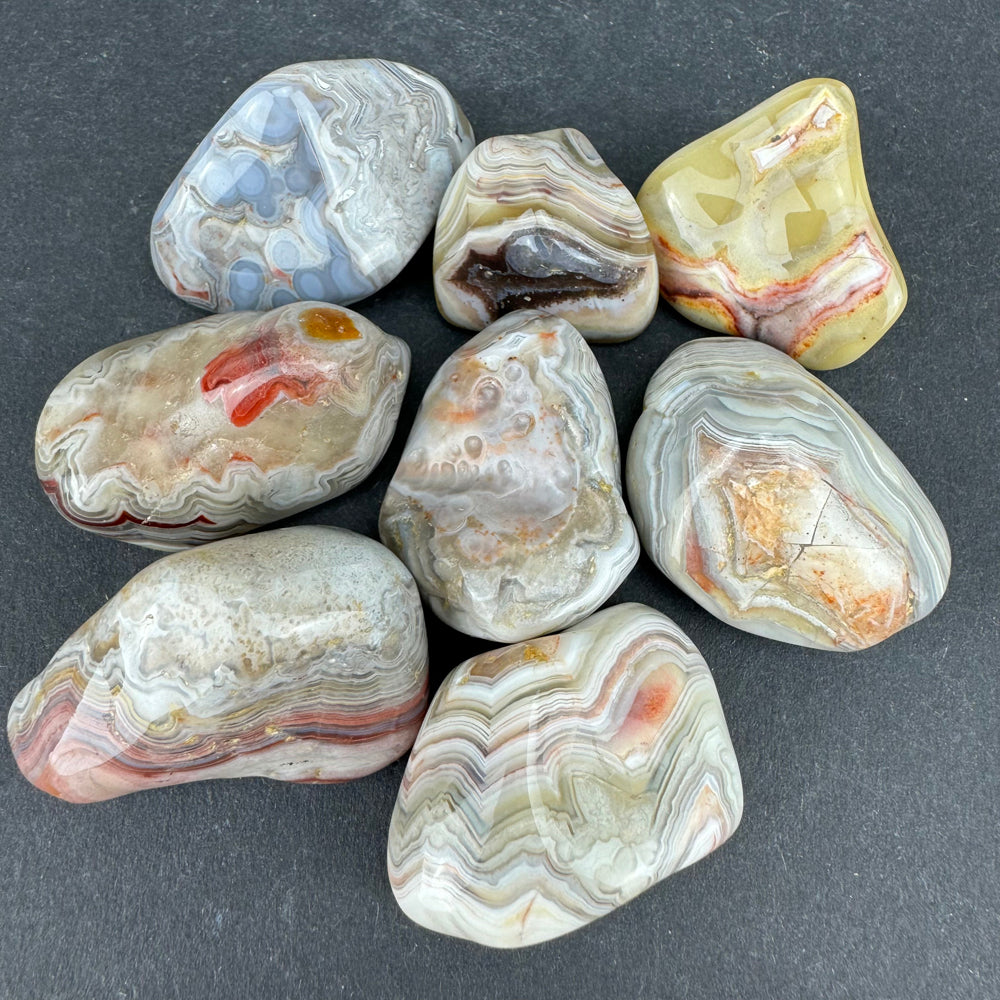 Crazy Lace Agate tumbled stone