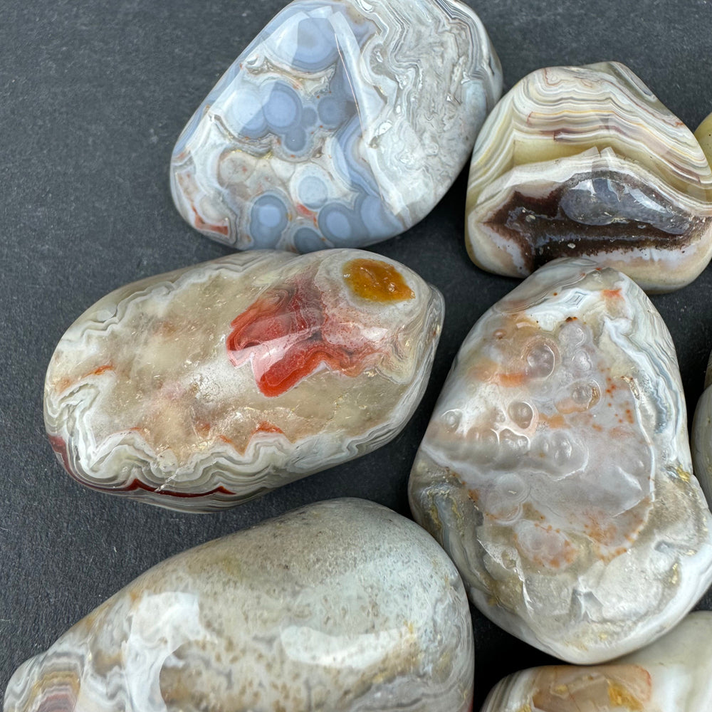 Crazy Lace Agate tumbled stone
