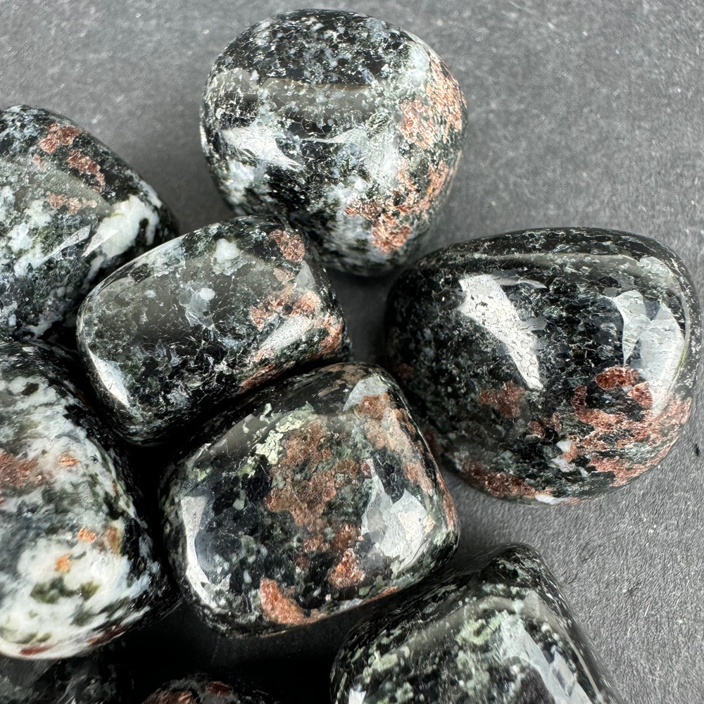 Garnet in Biotite tumbled stone