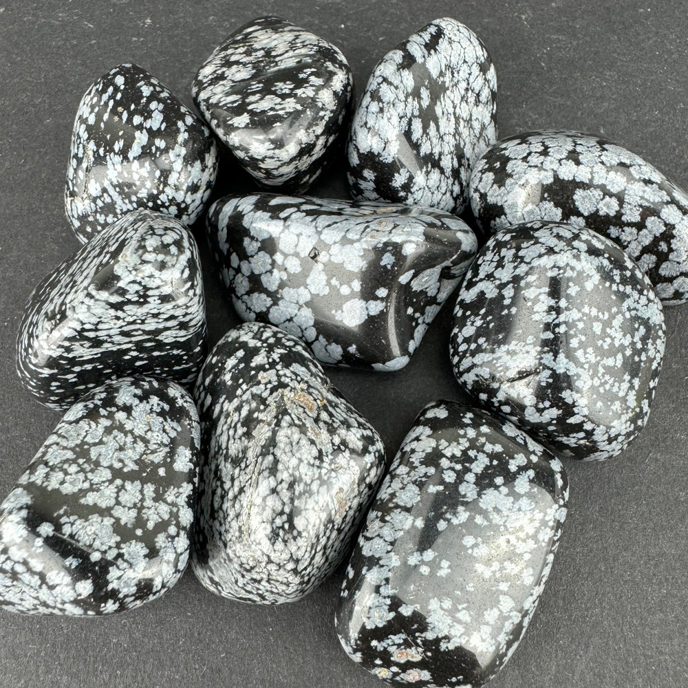 Snowflake Obsidian tumbled stone