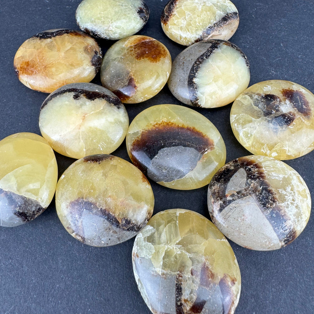 Septarian tumbled stone