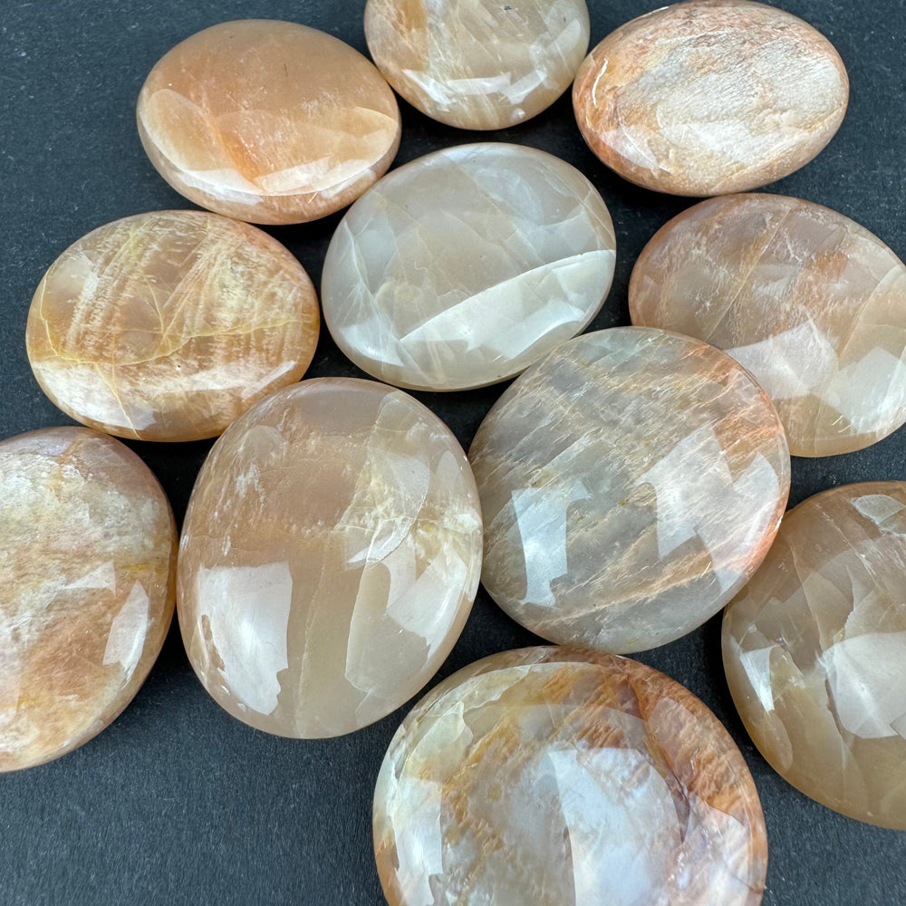 Moonstone tumbled stone