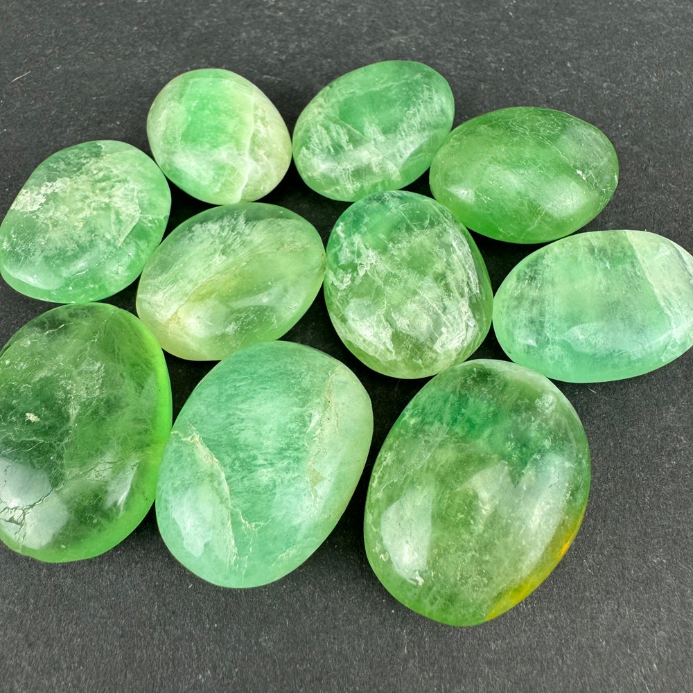 Green Fluorite tumbled stone