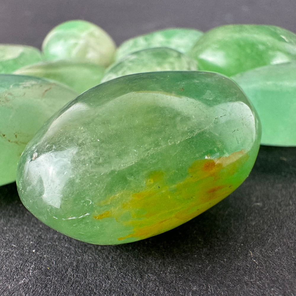 Green Fluorite tumbled stone