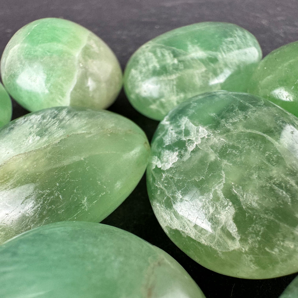 Green Fluorite tumbled stone