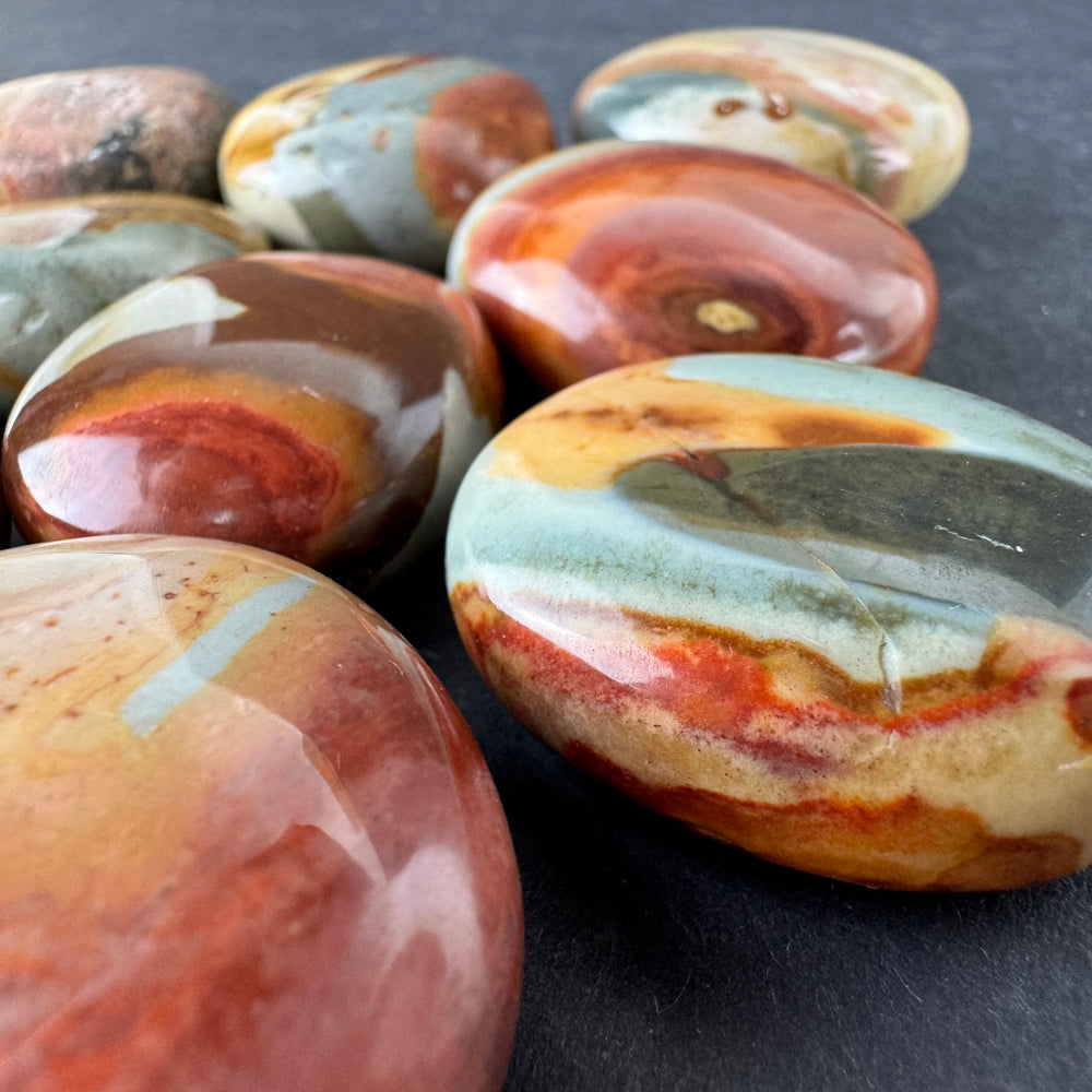 Polychrome Jasper tumbled stone