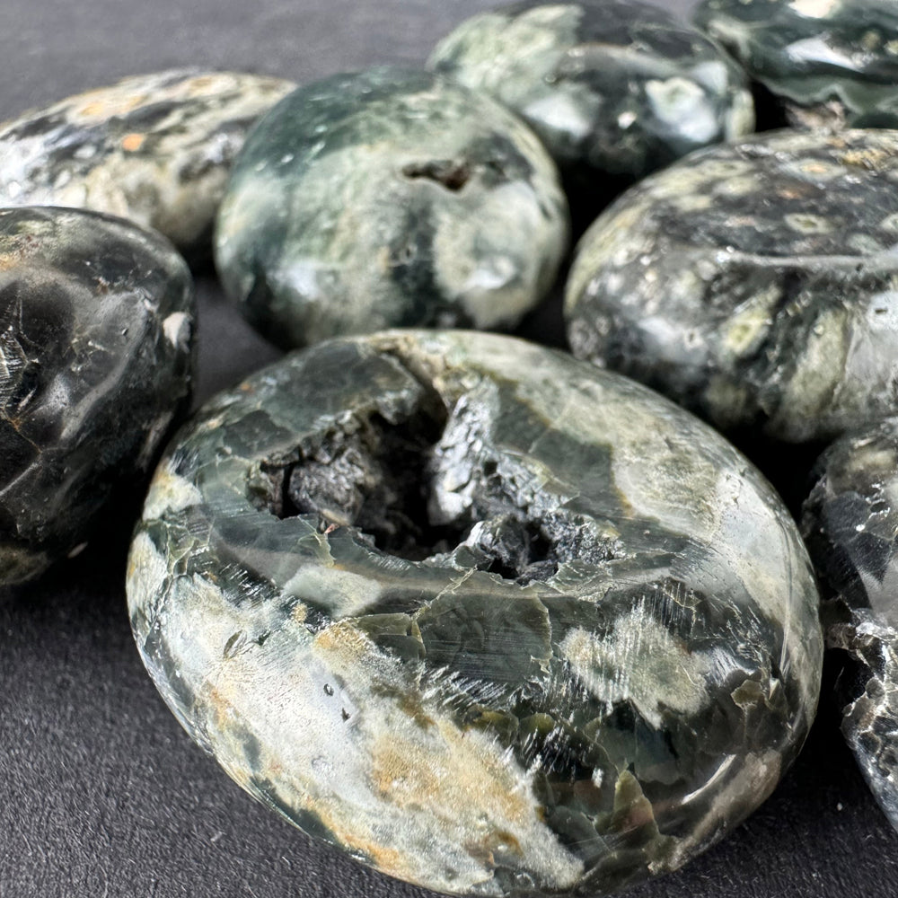 Green Ocean Jasper tumbled stone