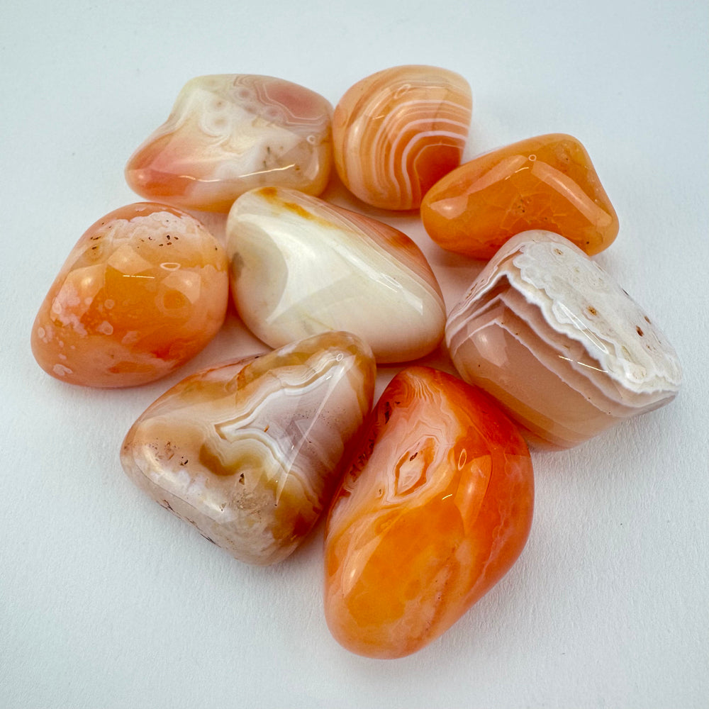 Abrikoos Agaat trommelsteen