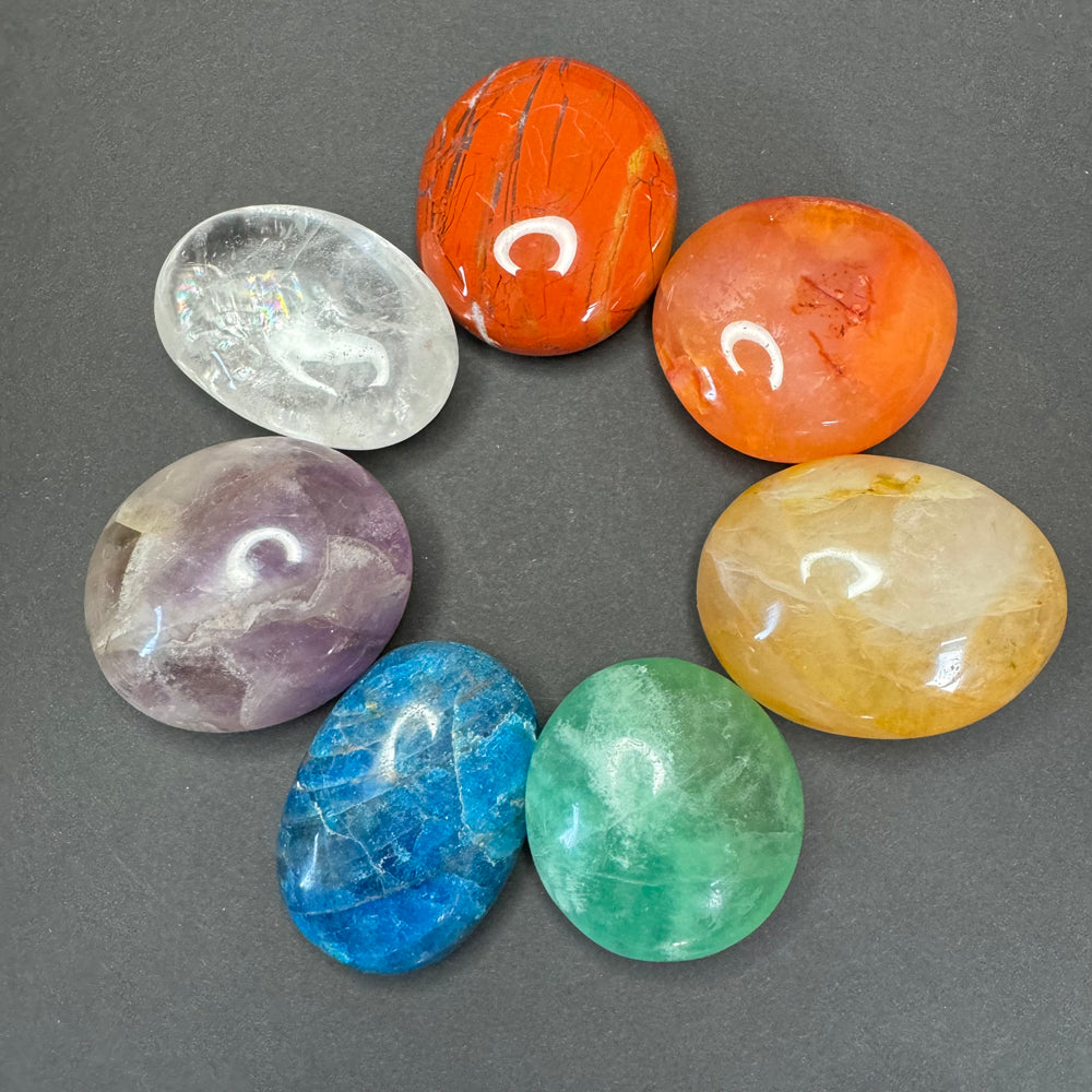 Palm Stone Chakra Set