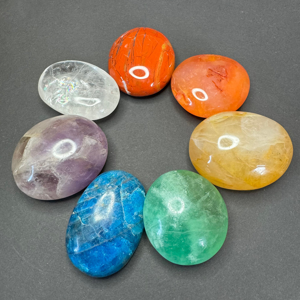 Palm Stone Chakra Set