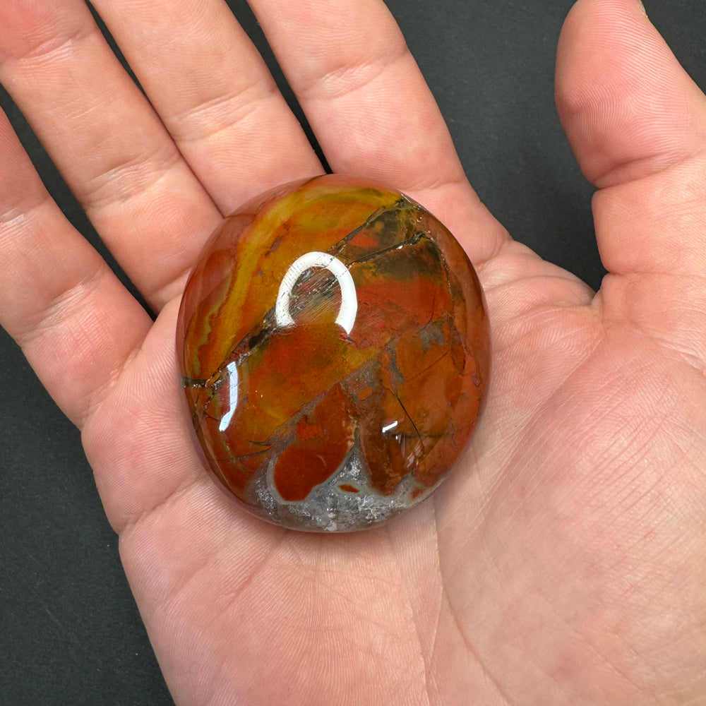 Red Jasper palm stone