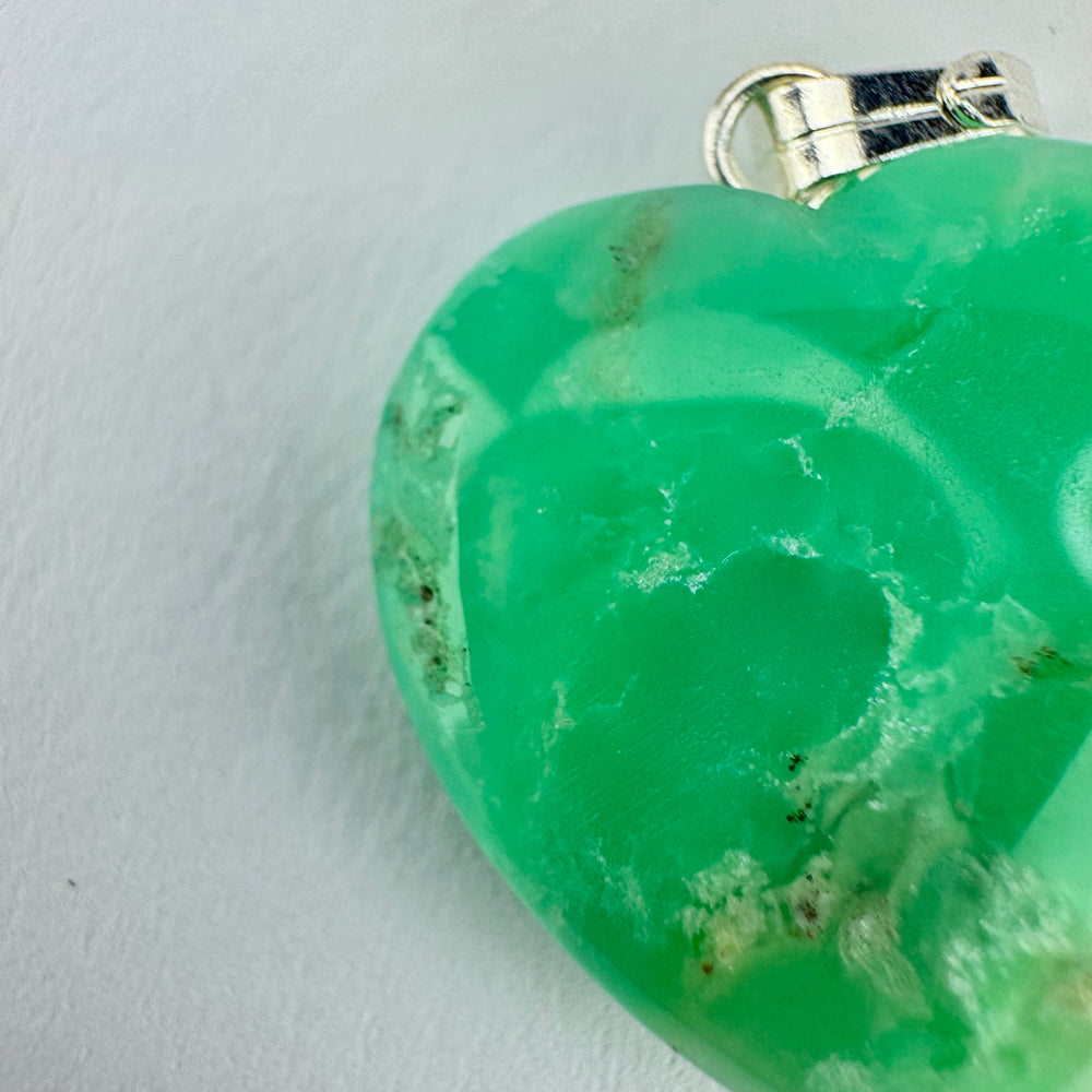 Chrysopraas kettinghanger hart