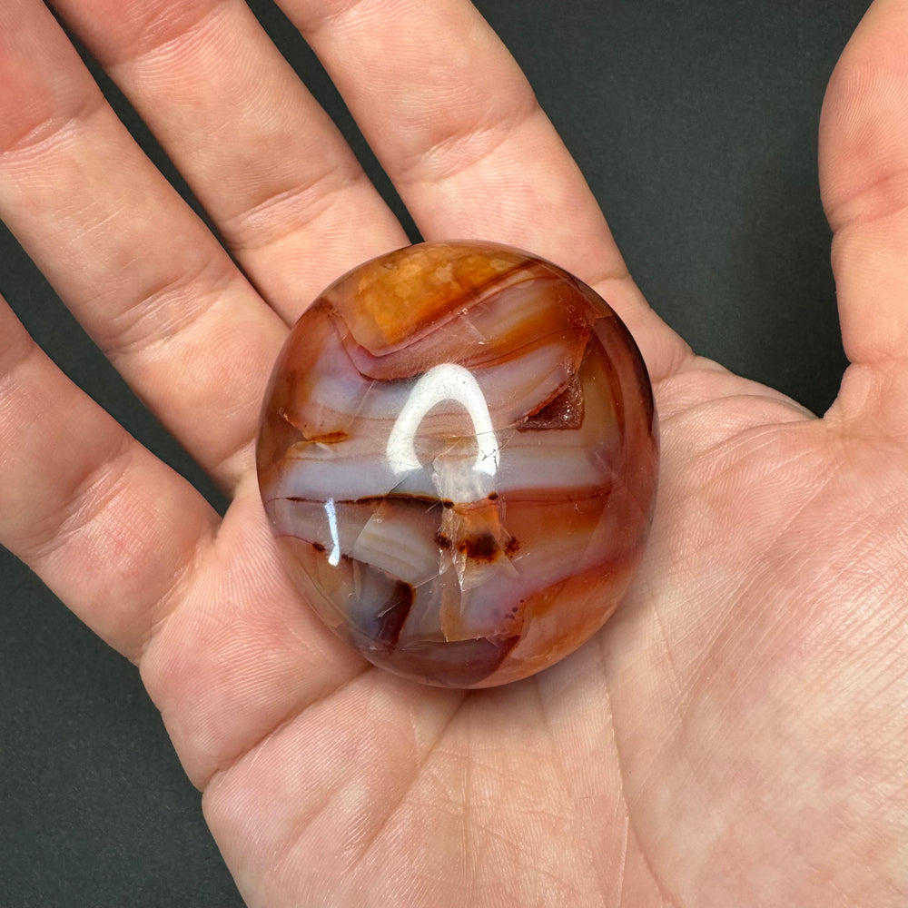 Carnelian palm stone