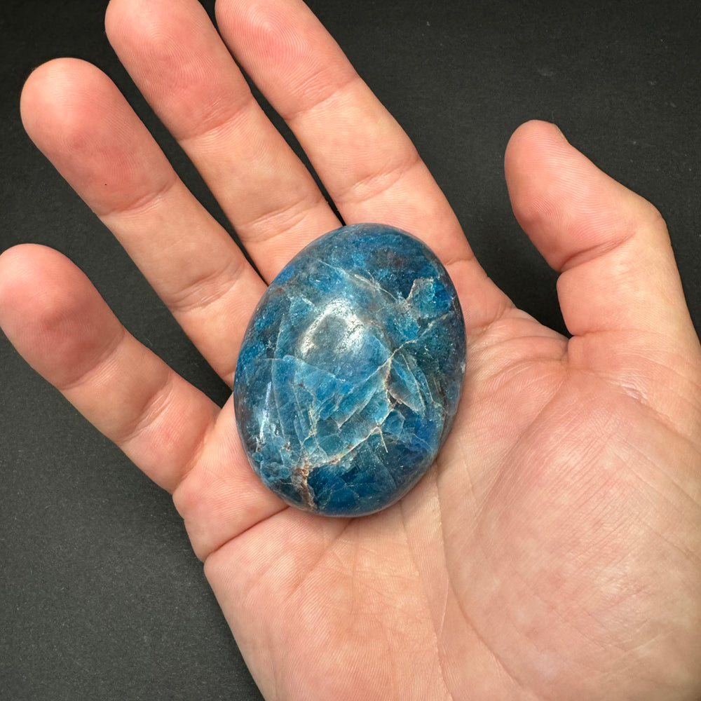 Blue Apatite palm stone