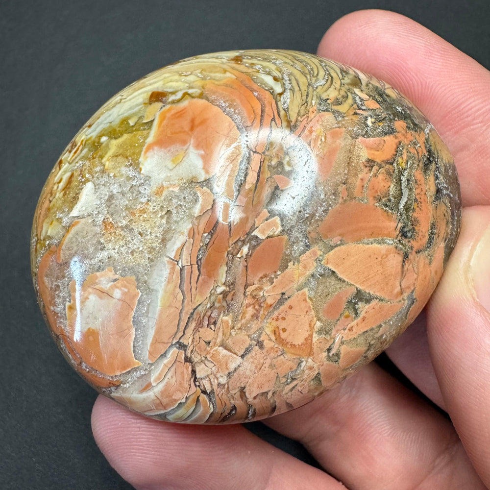 Breccie Jasper palm stone