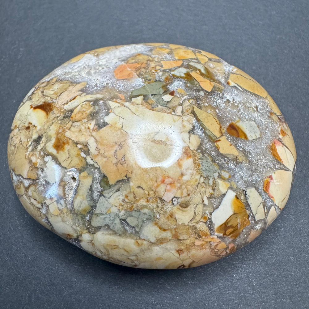 Breccie Jasper palm stone