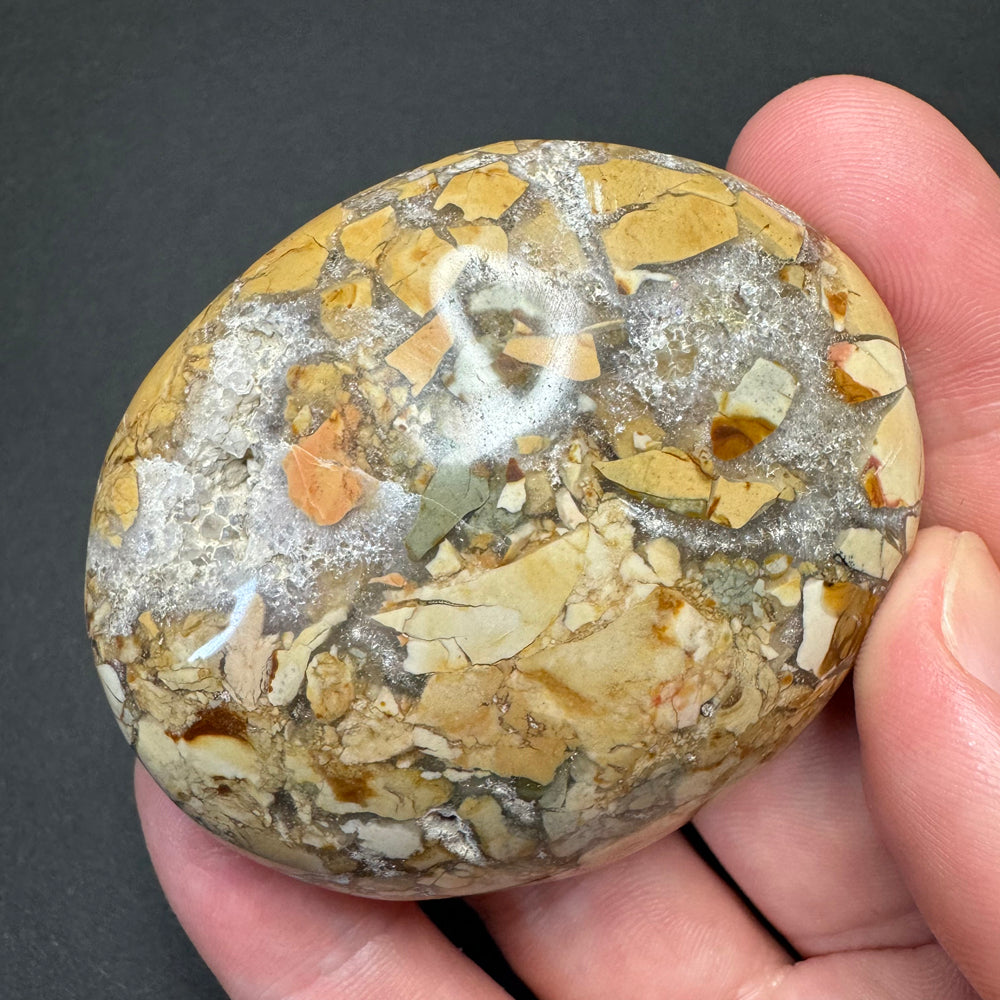 Breccie Jasper palm stone