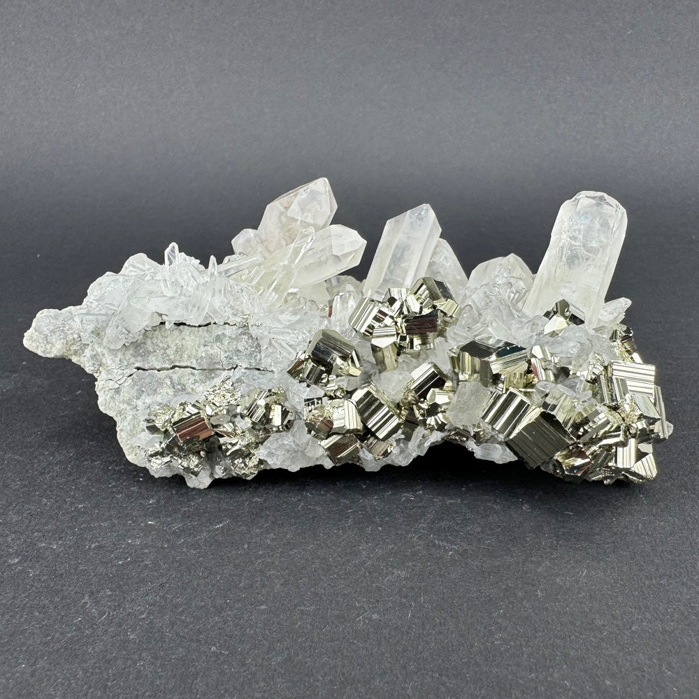 Pyrite on Quartz