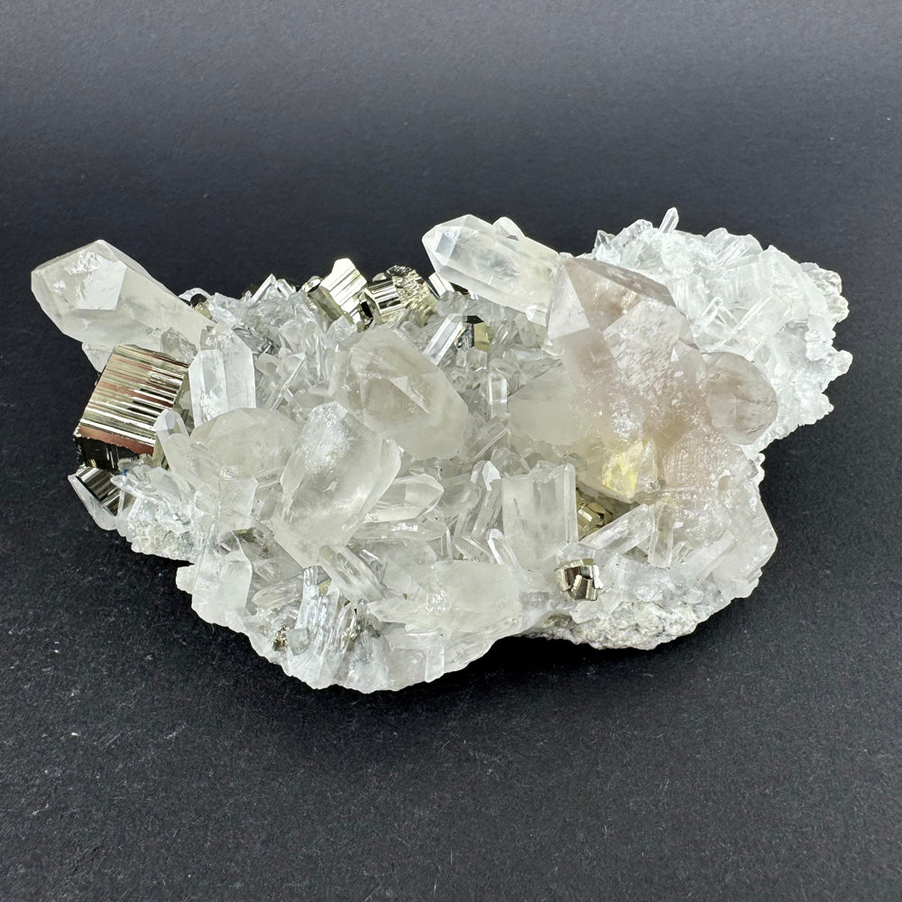 Pyrite on Quartz