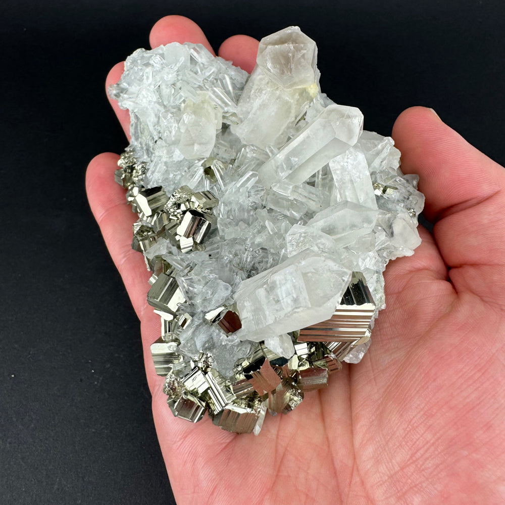 Pyrite on Quartz