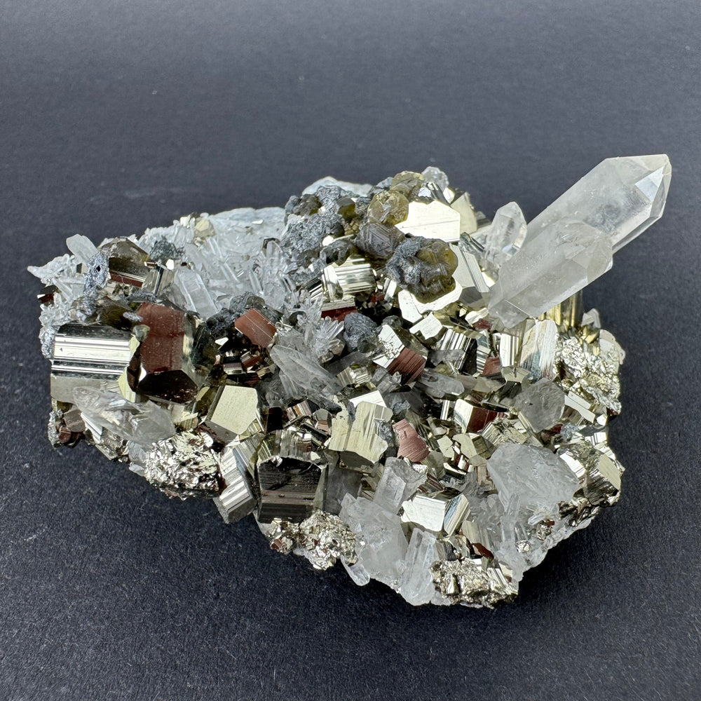 Pyrite on Quartz