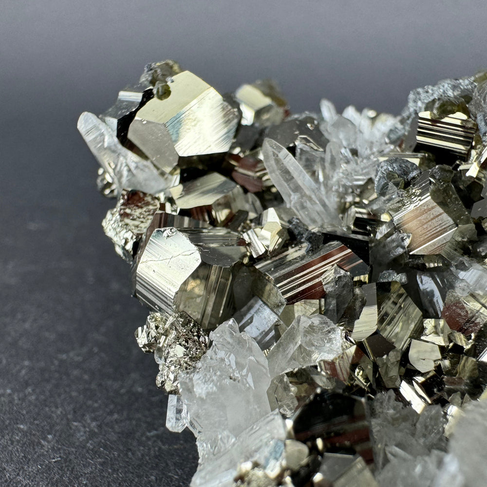 Pyrite on Quartz