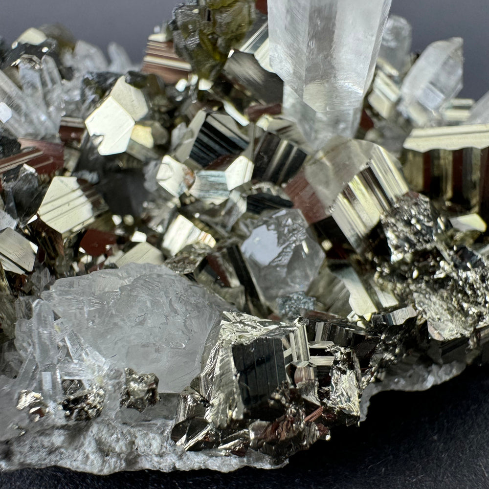 Pyrite on Quartz