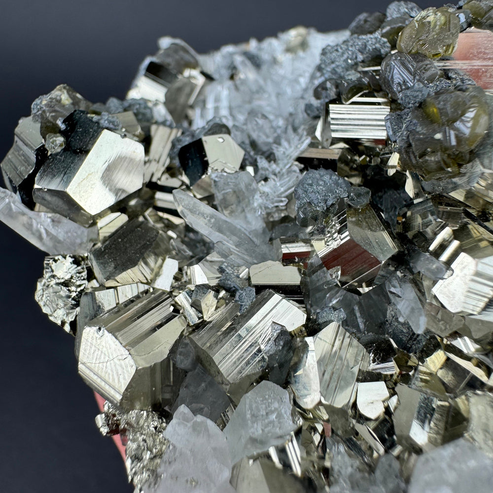 Pyrite on Quartz