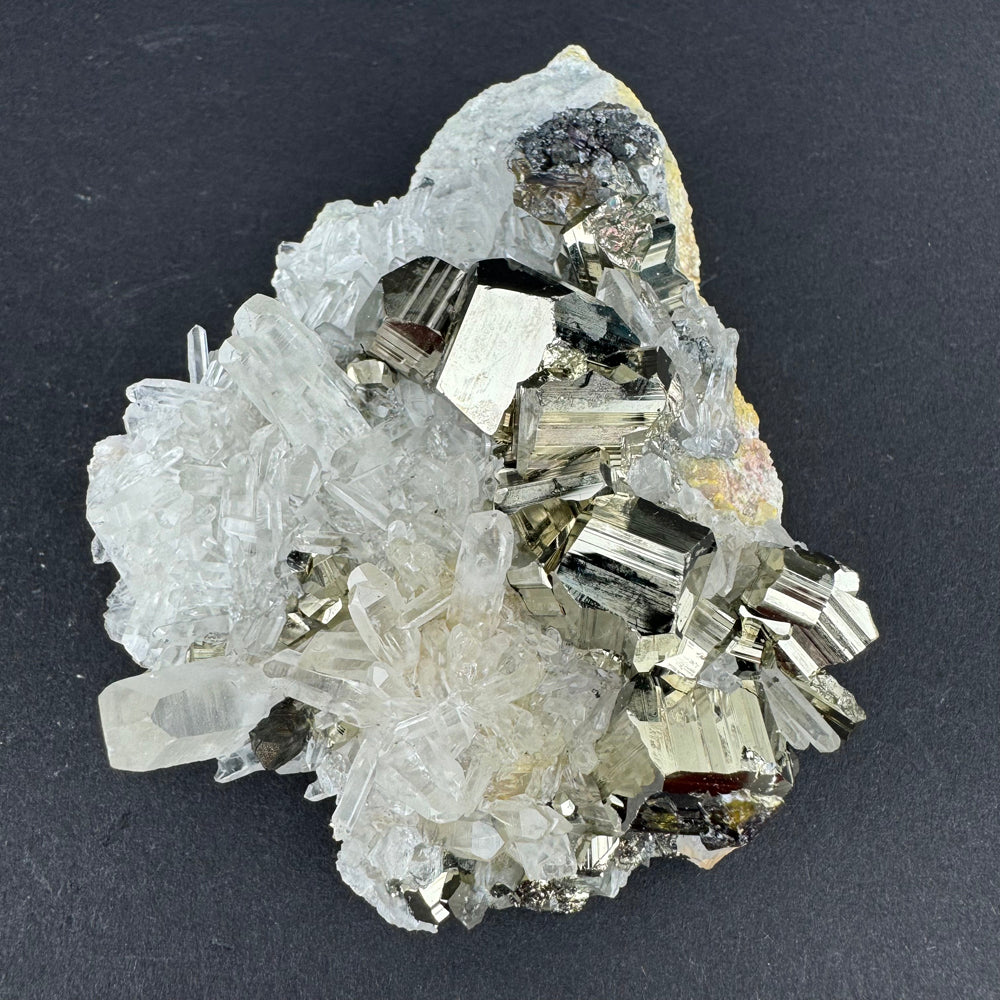 Pyrite on Quartz