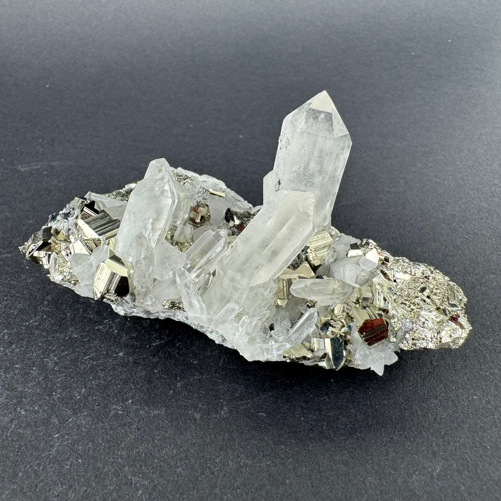 Pyrite on Quartz