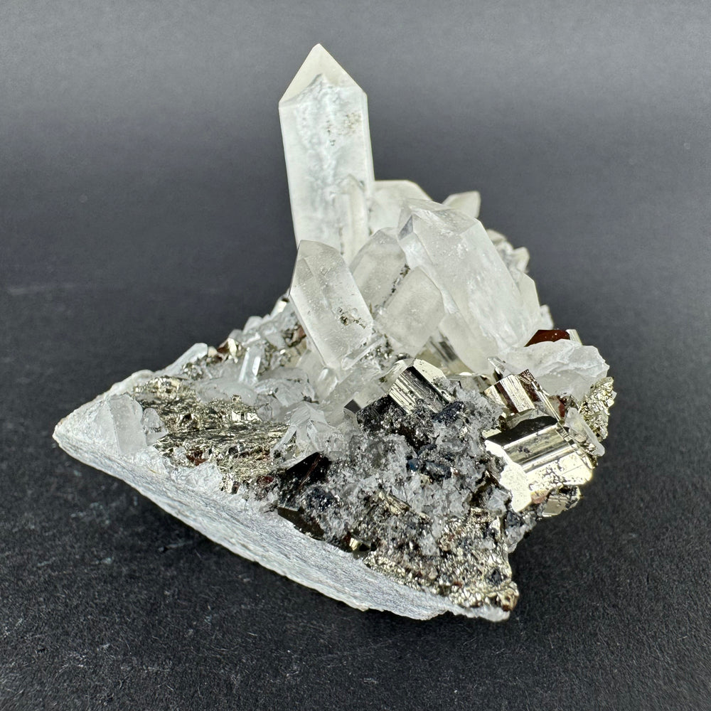 Pyrite on Quartz